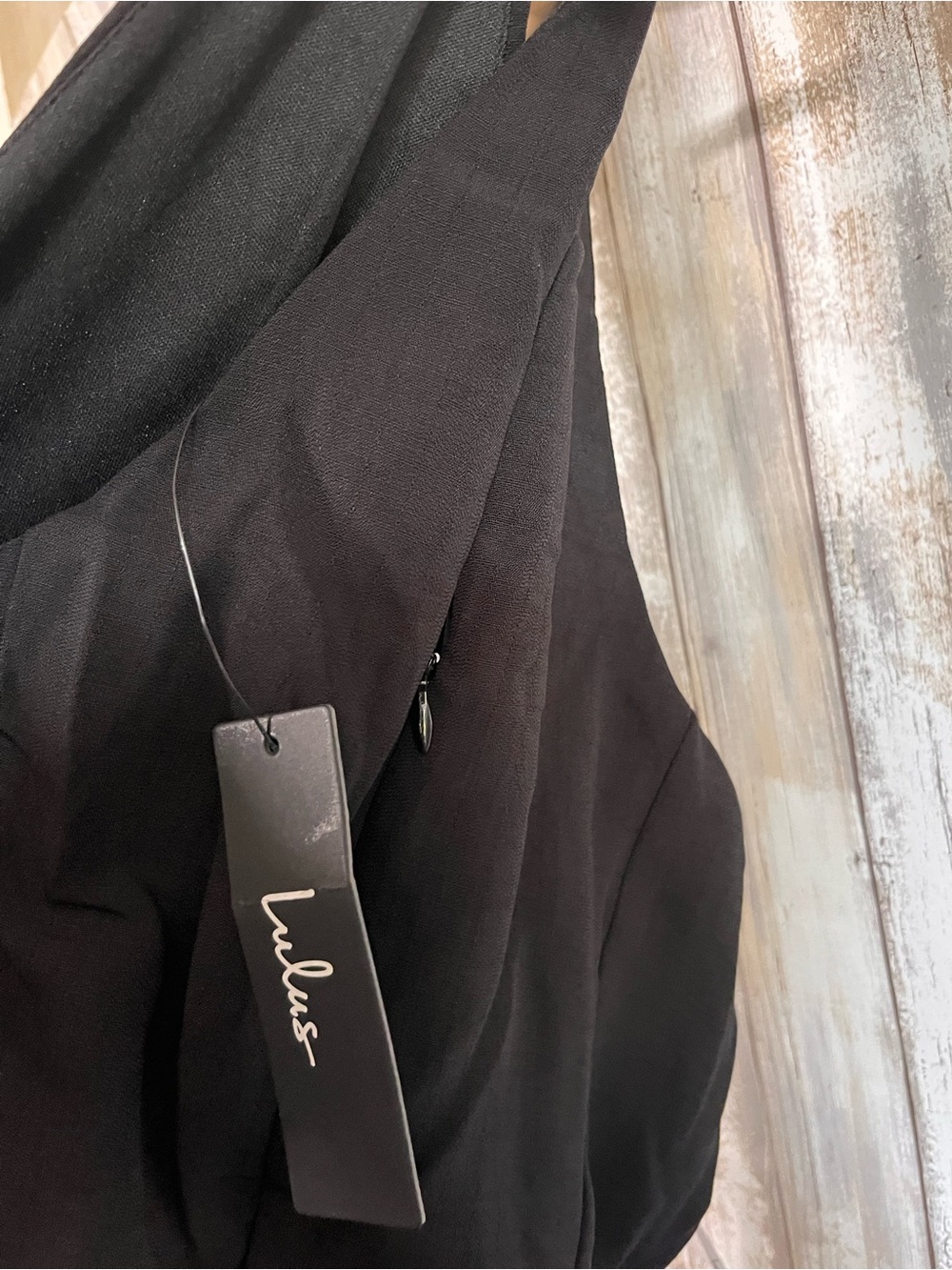 Lulus Black Sleeveless Wide Leg Jumpsuit Tie Waist Romper Size Large - Picture 5 of 7